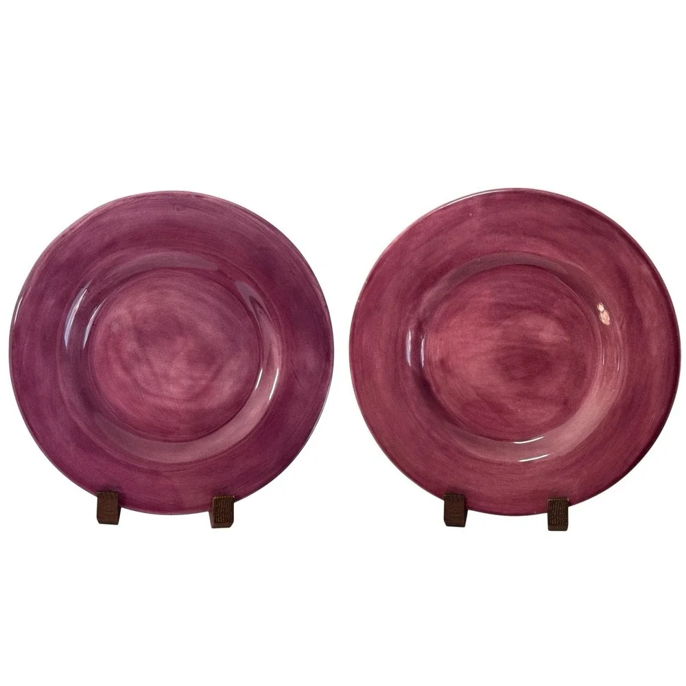 Pottery Barn Sausalito Plum Dinner Plates Set of 2 - 12